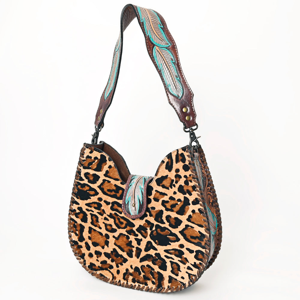 ADBG1075 American Darling Hair-on Cowhide Hobo Bag - Western Genuine Leather Shoulder Bag