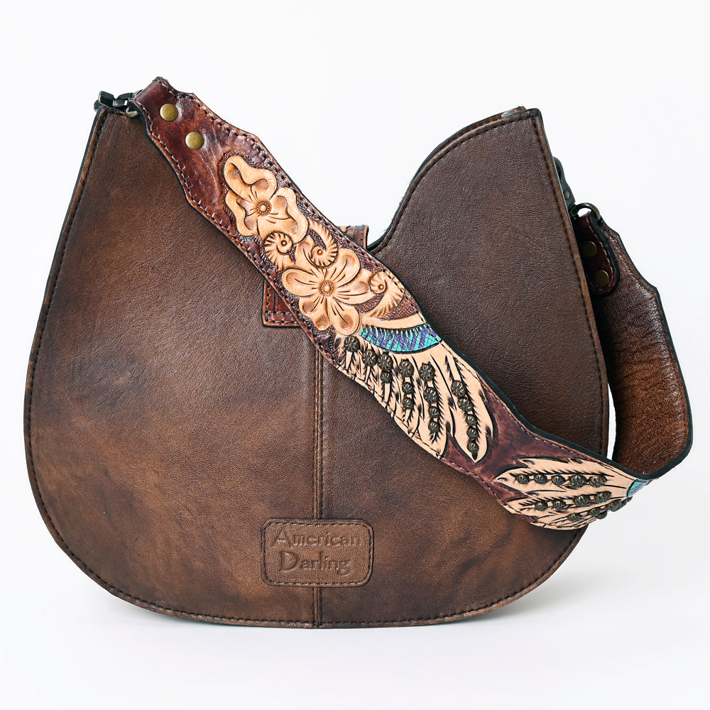 ADBG1075 American Darling Hair-on Cowhide Hobo Bag - Western Genuine Leather Shoulder Bag