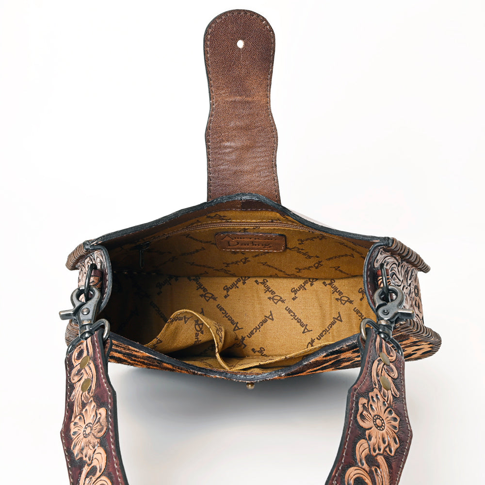 ADBG1075 American Darling Hair-on Cowhide Hobo Bag - Western Genuine Leather Shoulder Bag