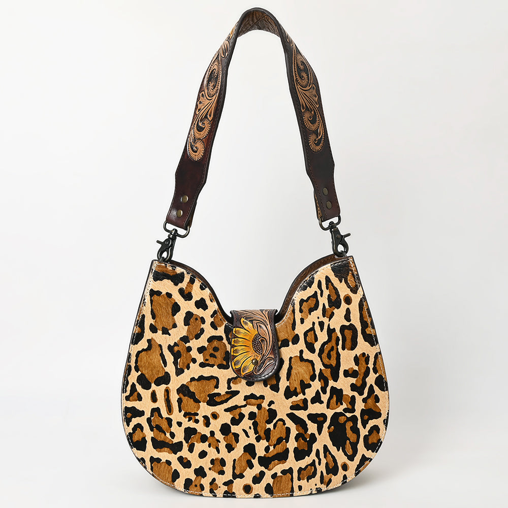 ADBG1075 American Darling Hair-on Cowhide Hobo Bag - Western Genuine Leather Shoulder Bag