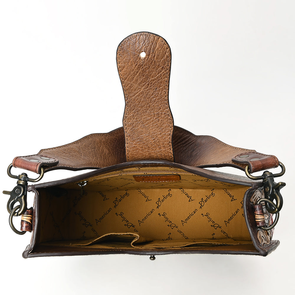 ADBG1075 American Darling Hair-on Cowhide Hobo Bag - Western Genuine Leather Shoulder Bag