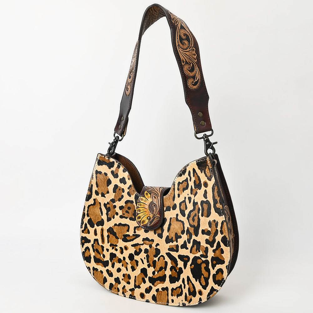 ADBG1075 American Darling Hair-on Cowhide Hobo Bag - Western Genuine Leather Shoulder Bag