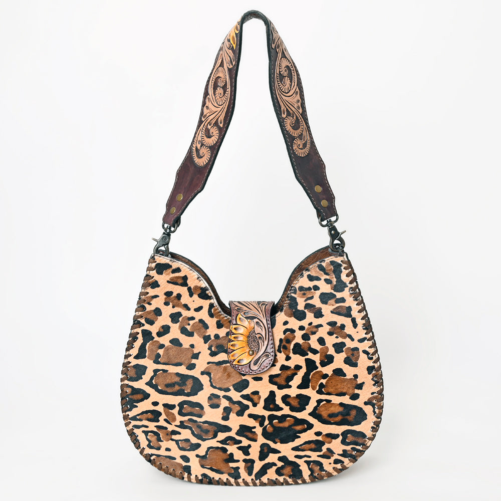 ADBG1075 American Darling Hair-on Cowhide Hobo Bag - Western Genuine Leather Shoulder Bag