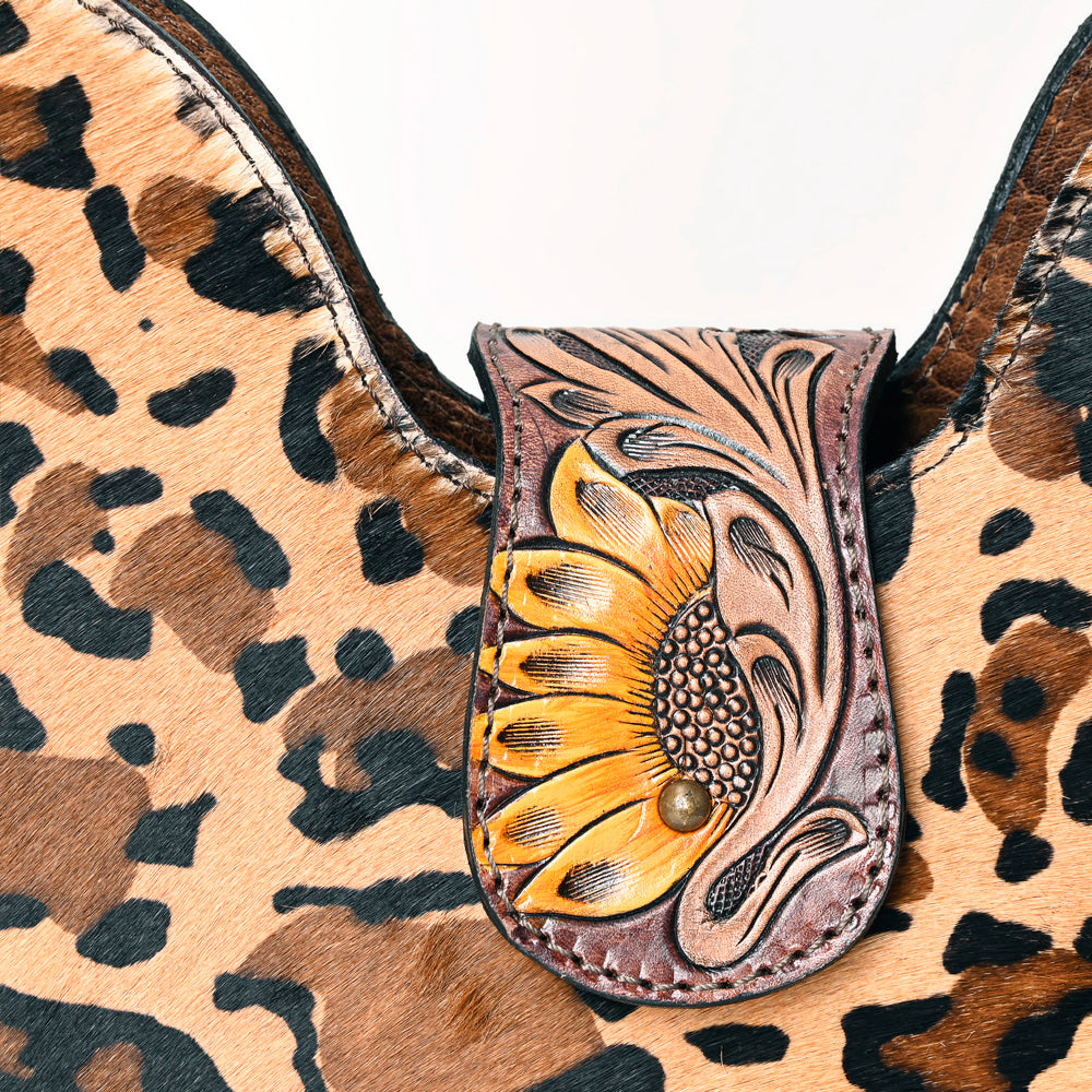 ADBG1075 American Darling Hair-on Cowhide Hobo Bag Western Genuine Leather Shoulder Bag