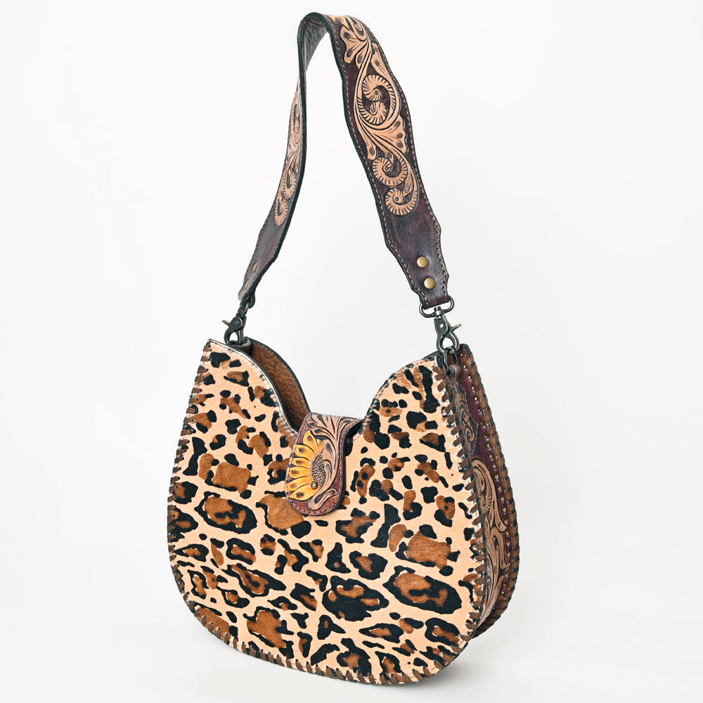 ADBG1075 American Darling Hair-on Cowhide Hobo Bag - Western Genuine Leather Shoulder Bag