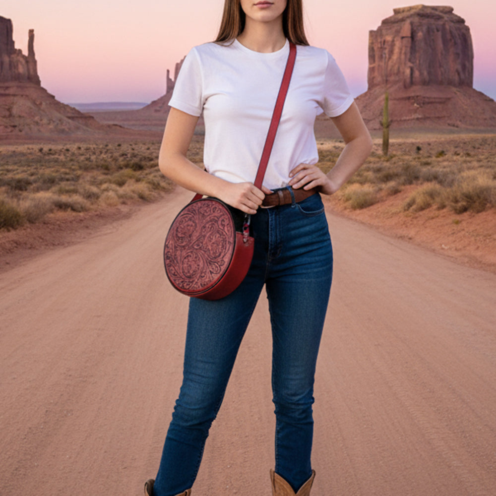 LC-ADBGZ730C Canteen Genuine Western Leather Women Bag