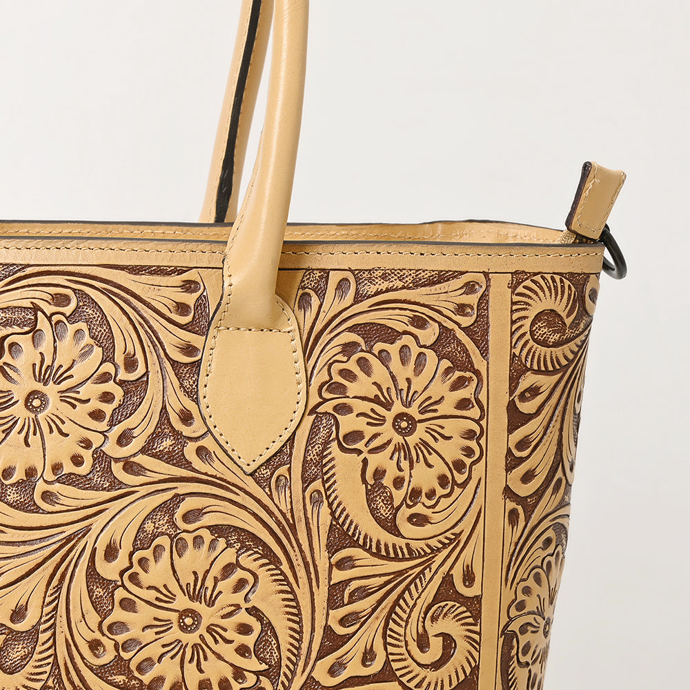 ADBGZ734A Tote Hand Tooled Genuine Western Leather Women Bag