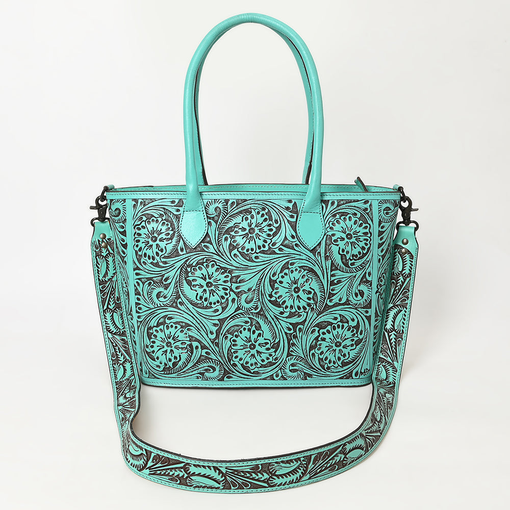 LC-ADBGZ734B Tote Hand Tooled Genuine Western Leather Women Bag
