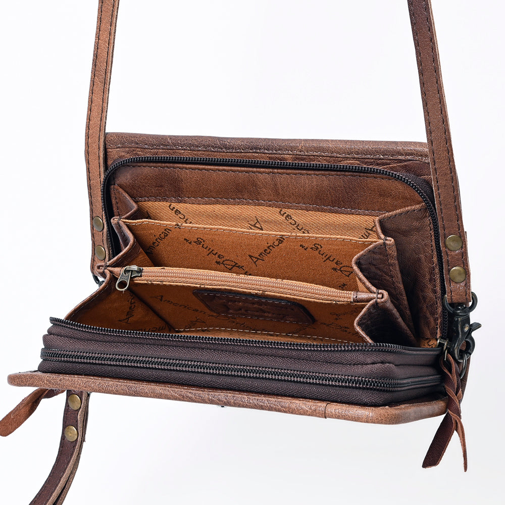 ADBG485 Southwestern Wool Organiser bag with Leather Trim