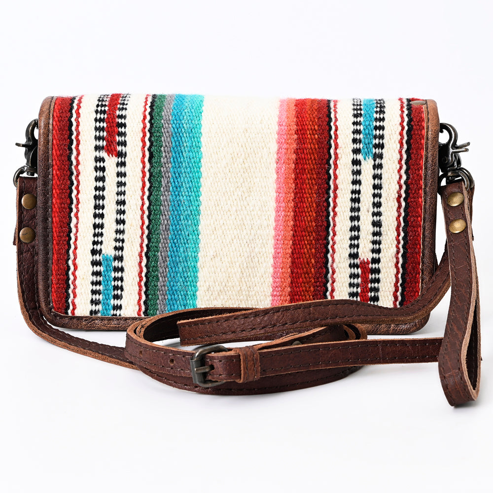 ADBG485 Southwestern Wool Organiser bag with Leather Trim