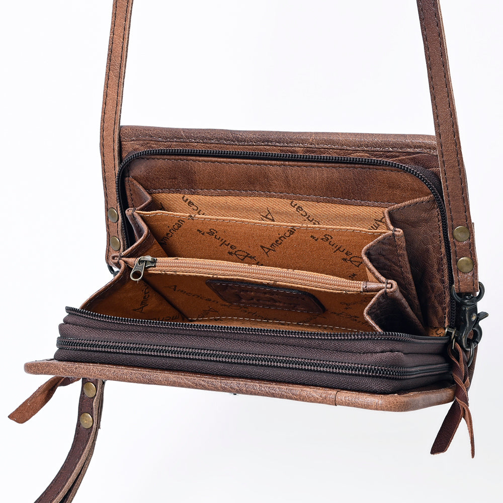 ADBG485 Southwestern Wool Organiser bag with Leather Trim