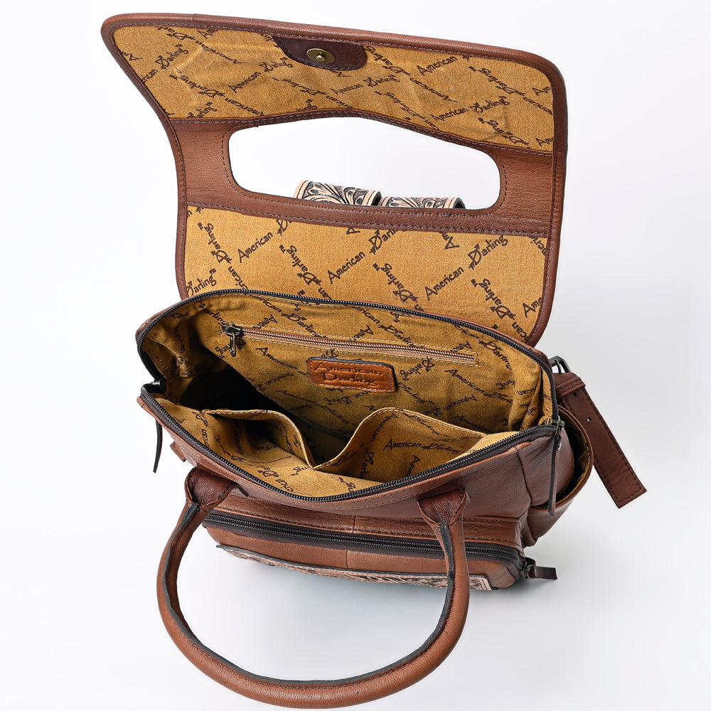 ADBG1088C American Darling Crocodile Embossed Hand-Tooled Leather Western Backpack