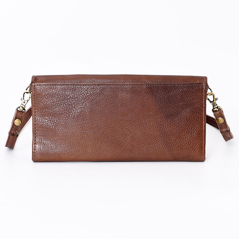 ADBGM102 Western Floral Tooled Leather Crossbody - by American Darling