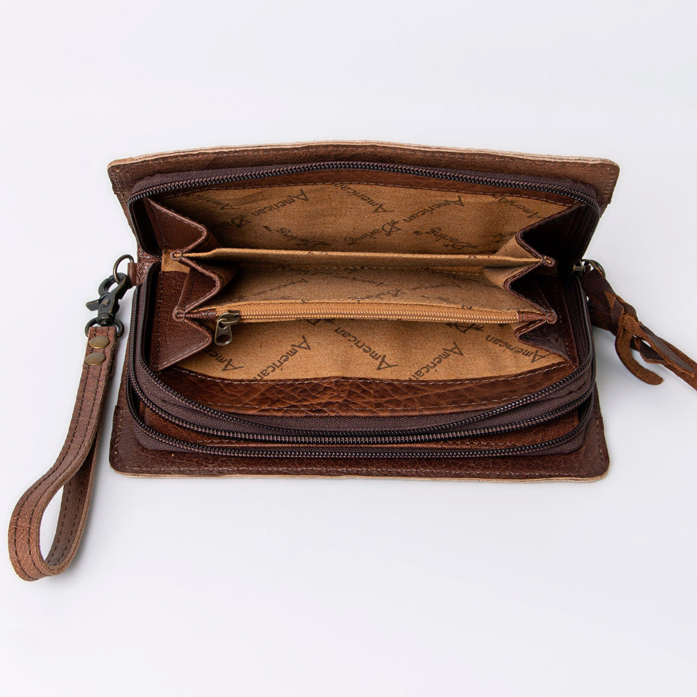 ADBG485 Embossed Crocodile Pattern Leather Organiser bag