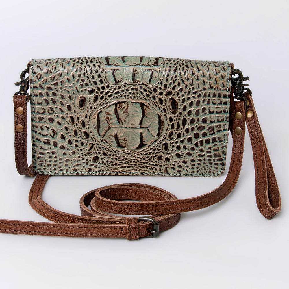 ADBG485 Embossed Crocodile Pattern Leather Organiser bag