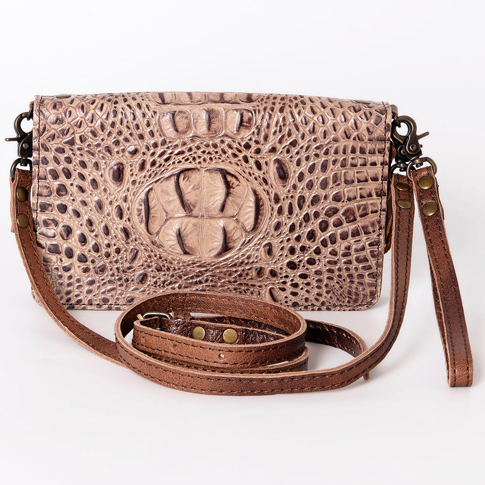 ADBG485 Embossed Crocodile Pattern Leather Organiser bag