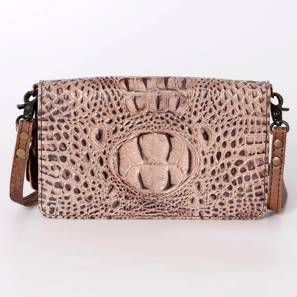 ADBG485 Embossed Crocodile Pattern Leather Organiser bag