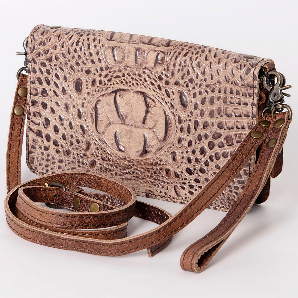 ADBG485 Embossed Crocodile Pattern Leather Organiser bag