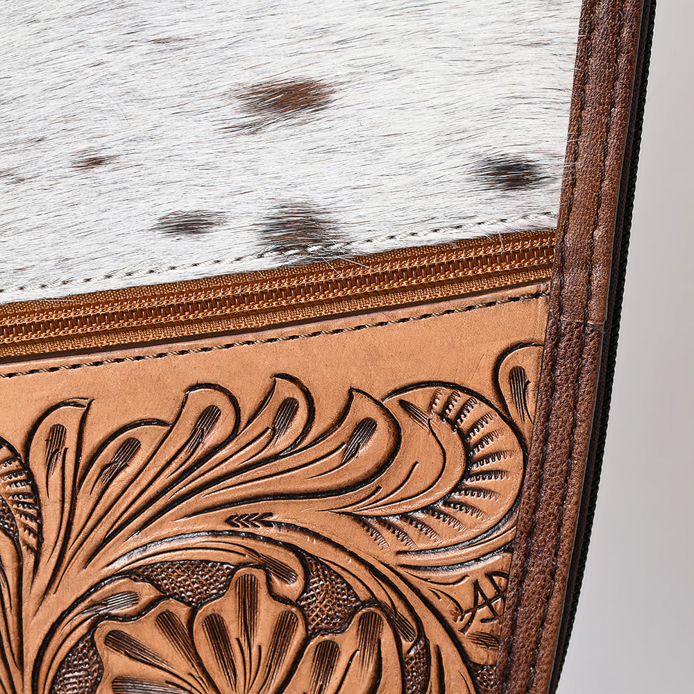 LC-ADGC103 Hair-On Cowhide & Tooled Leather Pistol Case - American Darling