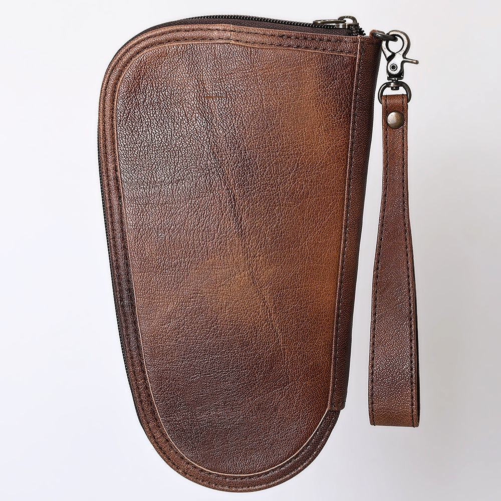 LC-ADGC103 Hair-On Cowhide & Tooled Leather Pistol Case - American Darling