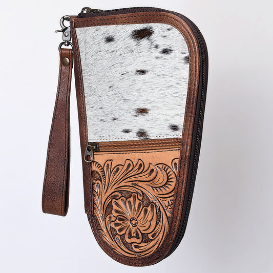 LC-ADGC103 Hair-On Cowhide & Tooled Leather Pistol Case - American Darling