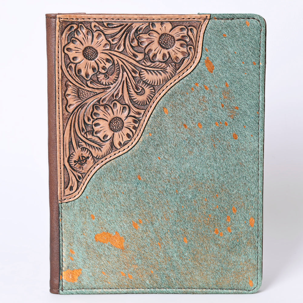 ADBG1040 American Darling Hair-on Cowhide Floral Tooled Leather Western Portfolio