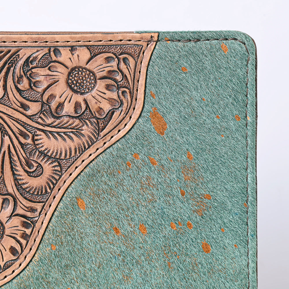 ADBG1040 American Darling Hair-on Cowhide Floral Tooled Leather Western Portfolio