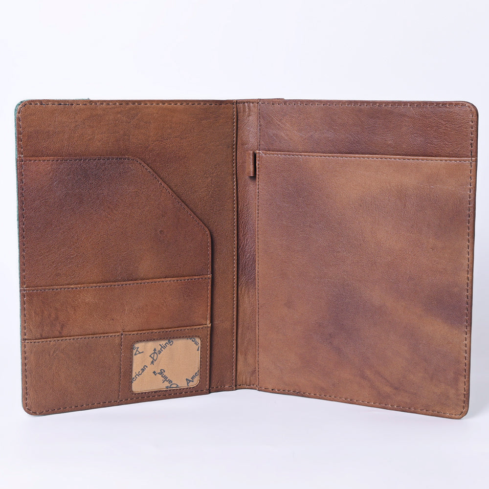 ADBG1040 American Darling Hair-on Cowhide Floral Tooled Leather Western Portfolio