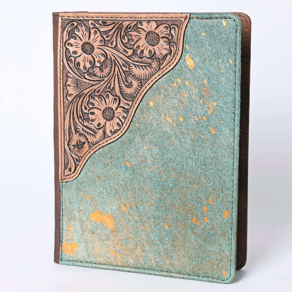 ADBG1040 American Darling Hair-on Cowhide Floral Tooled Leather Western Portfolio