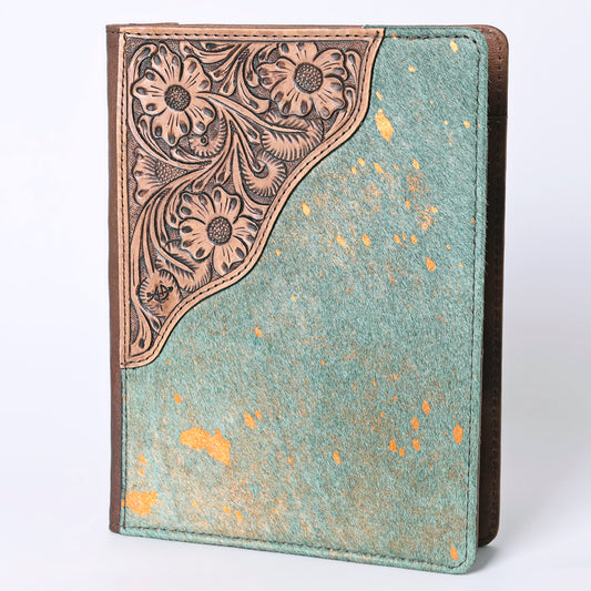 ADBG1040 American Darling Hair-on Cowhide Floral Tooled Leather Western Portfolio