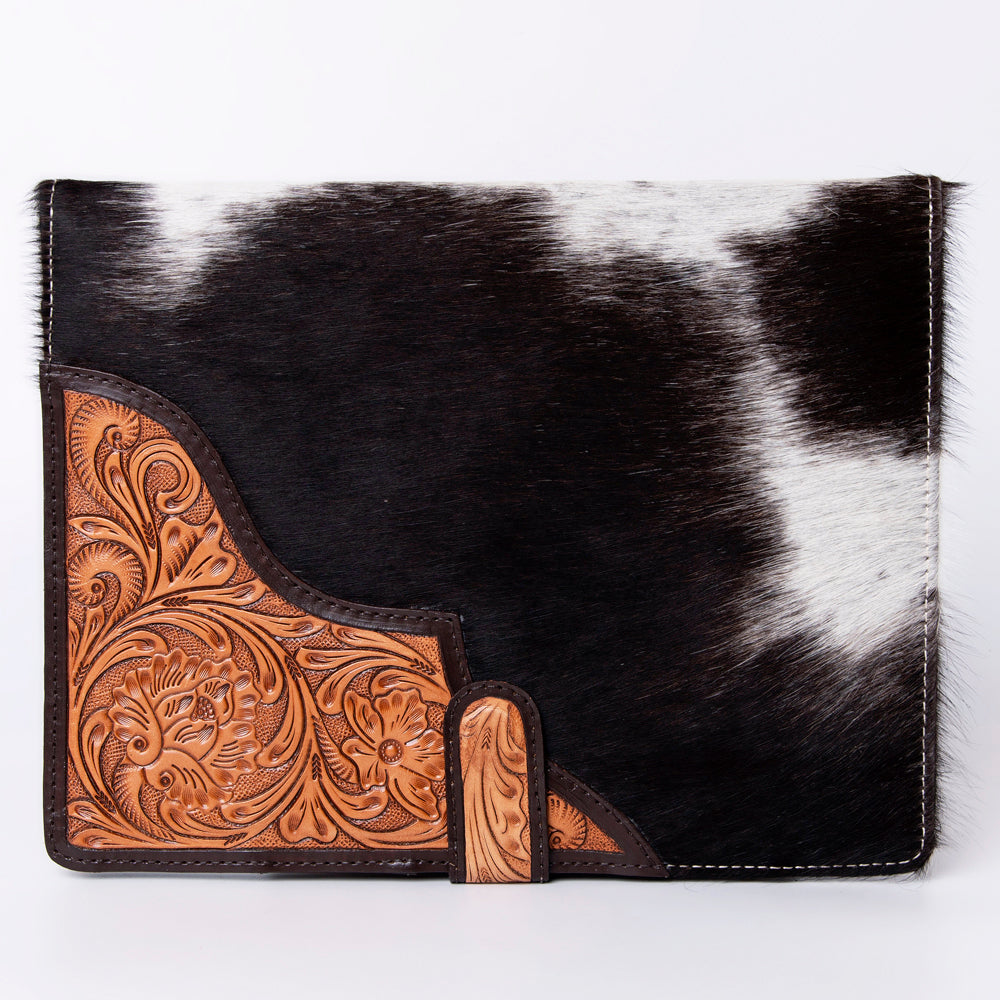 ADBG1040 American Darling Hair-on Cowhide Floral Tooled Leather Western Portfolio