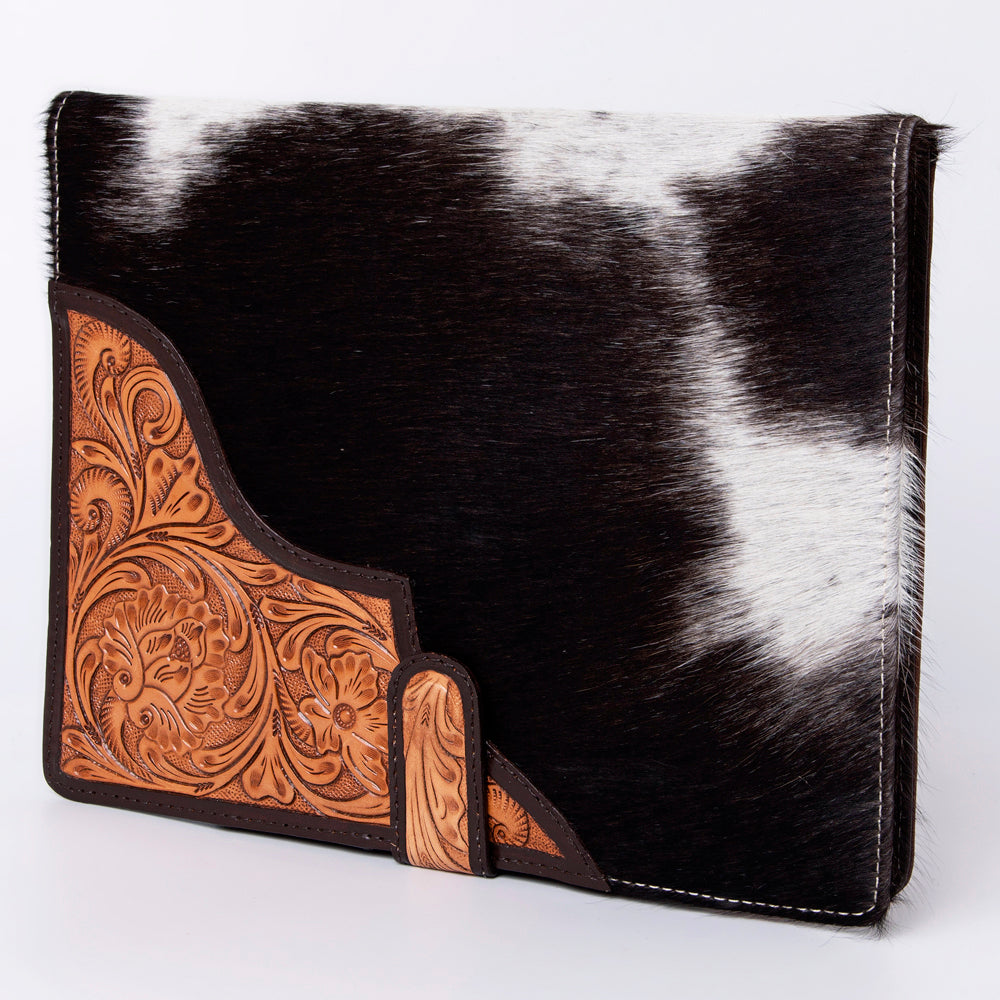 ADBG1040 American Darling Hair-on Cowhide Floral Tooled Leather Western Portfolio