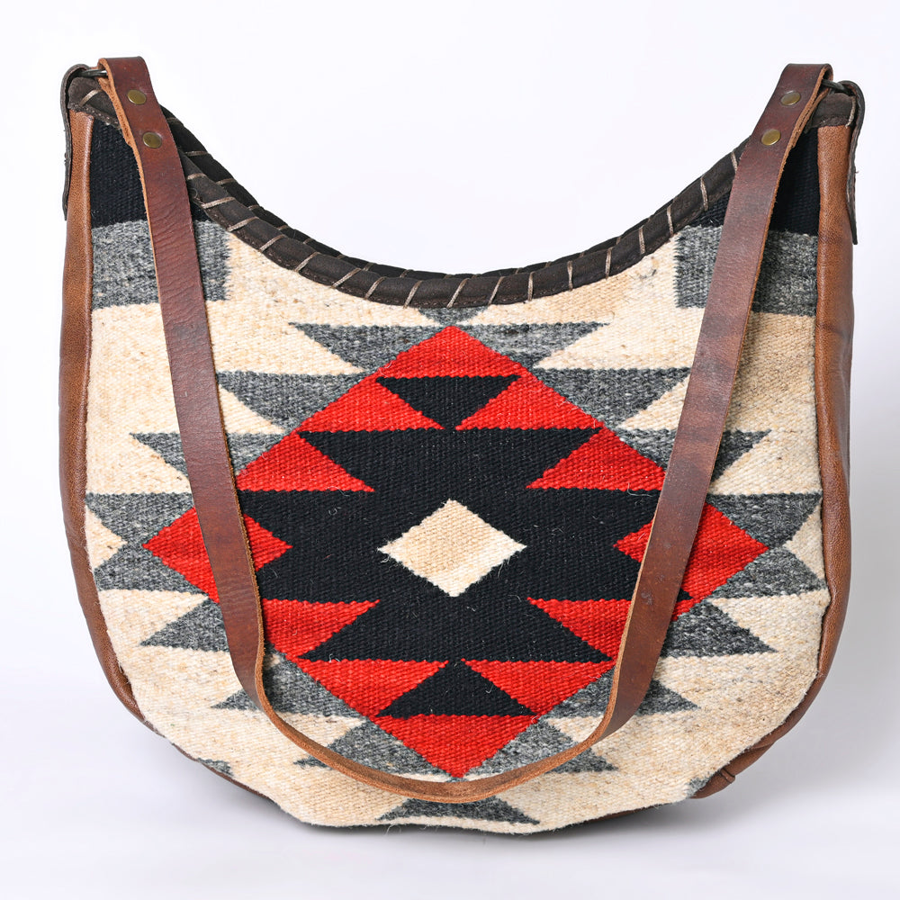 ADBG1121 American Darling Handcrafted Western Leather Hobo Bag with Tribal Design