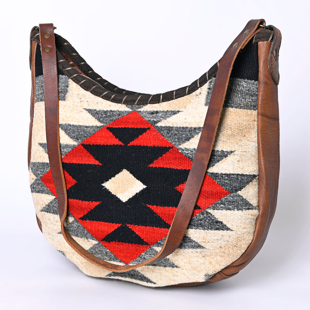 ADBG1121 American Darling Handcrafted Western Leather Hobo Bag with Tribal Design