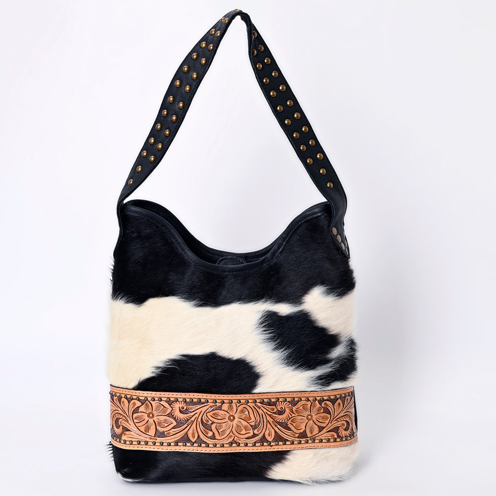 ADBG1122 American Darling Handcrafted Cowhide Leather Hobo Bag with Tooled Floral Details - Premium Western Style