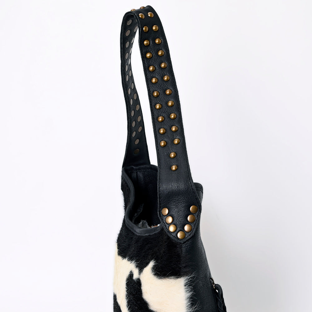 ADBG1122 American Darling Handcrafted Cowhide Leather Hobo Bag with Tooled Floral Details - Premium Western Style