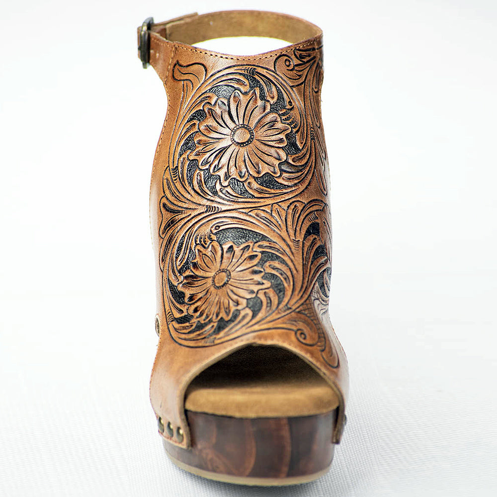 ADFT106 carved genuine leather sandal footwear flip flop