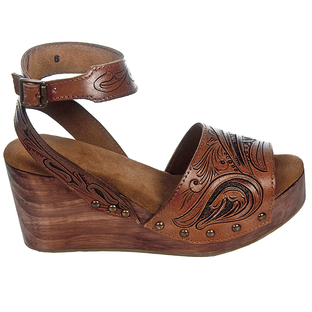 ADFT107 carved genuine leather sandal footwear flip flop
