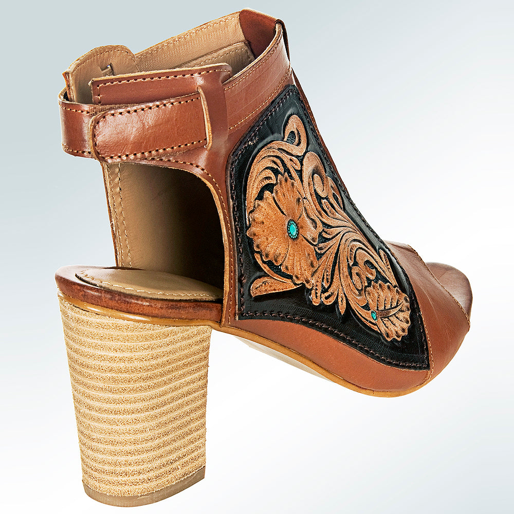 ADFT115 carved genuine leather sandal footwear flip flop