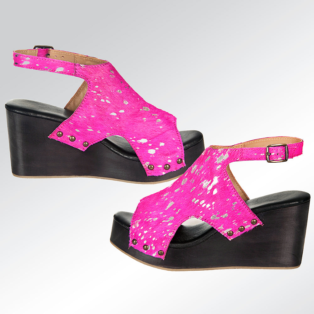 ADFT116 Hair on genuine leather sandal footwear flip flop