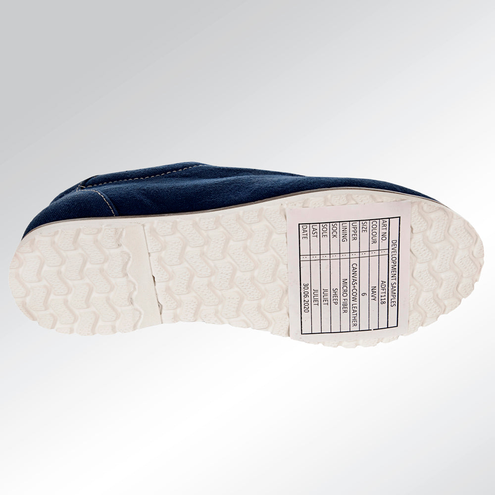 LC-ADFT118-9 genuine leather trim shoe footwear slip on