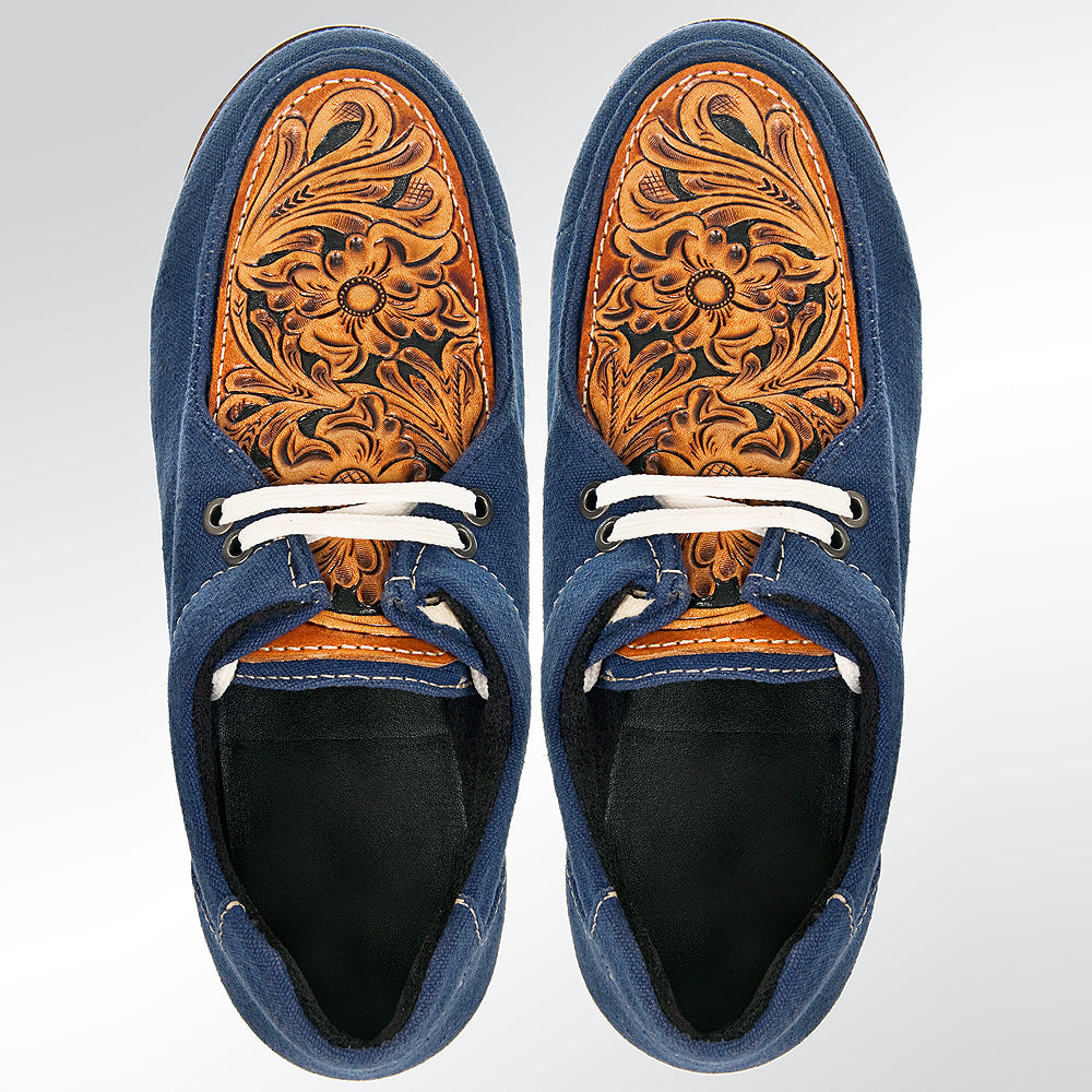 LC-ADFT118-7 genuine leather trim shoe footwear slip on