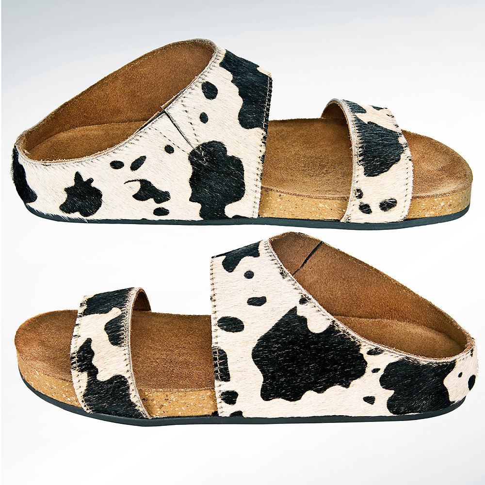 ADFT119 carved genuine leather sandal footwear flip flop