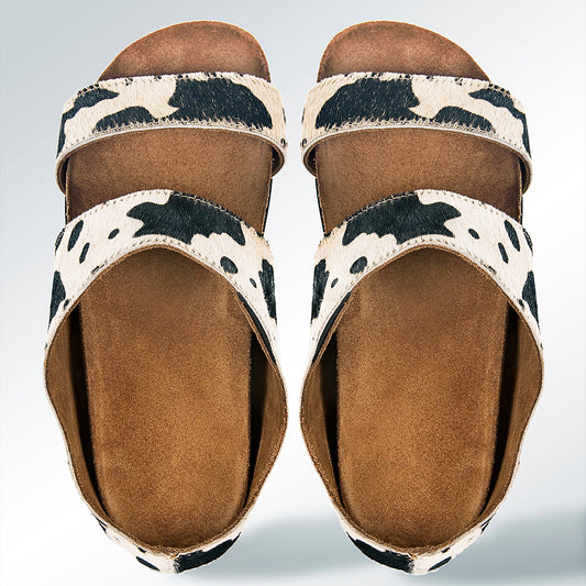 ADFT119 carved genuine leather sandal footwear flip flop