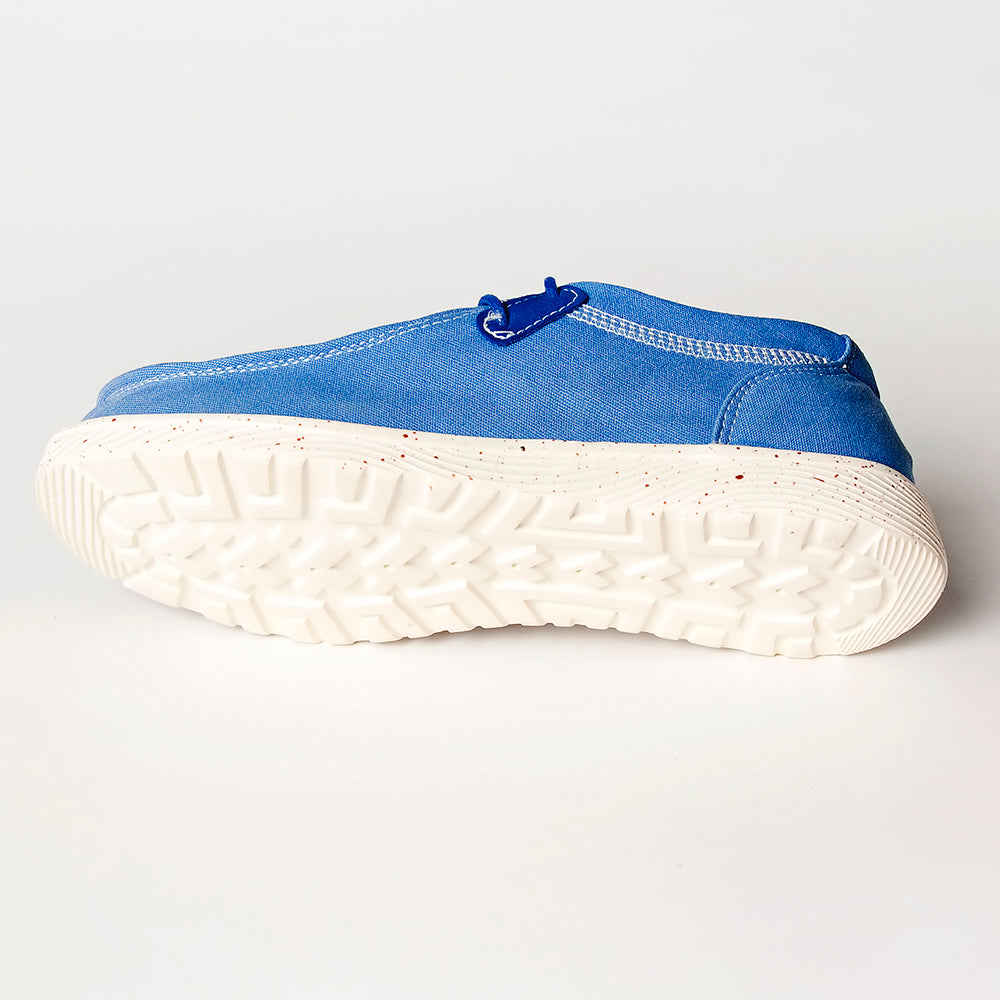 LC-ADFT133BL2-9 Genuine leather trim shoe footwear slip on