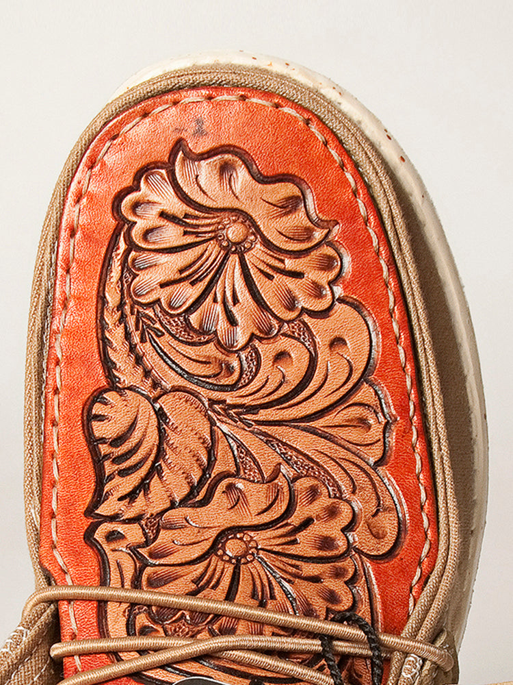 LC-ADFT133BR11-7 Genuine leather trim shoe footwear slip on