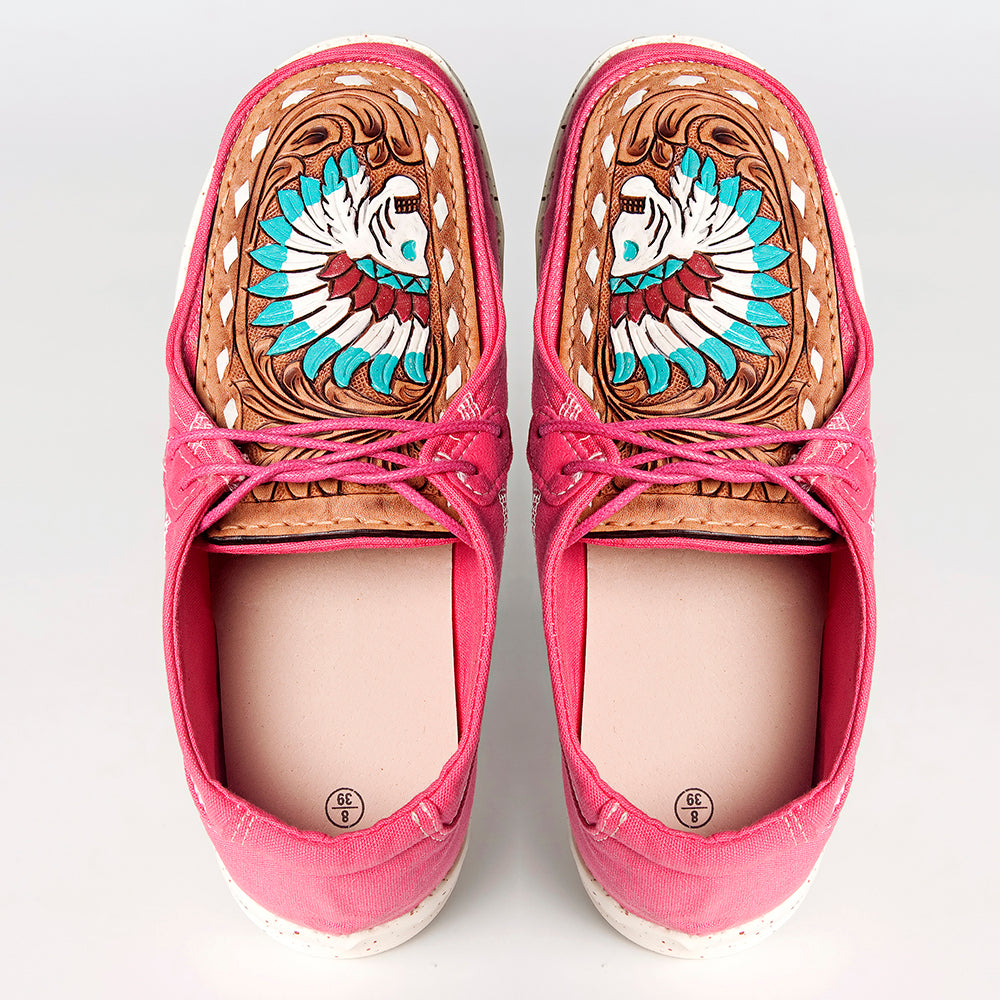 LC-ADFT133FU1 Genuine leather trim shoe footwear slip on