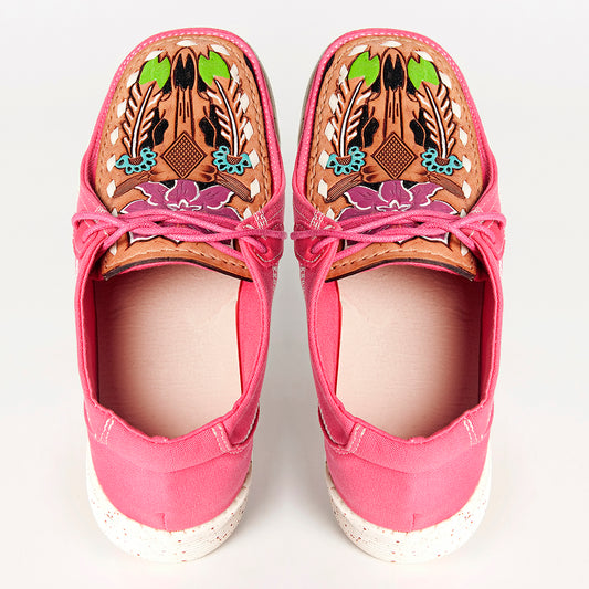 LC-ADFT133FU2 Genuine leather trim shoe footwear slip on