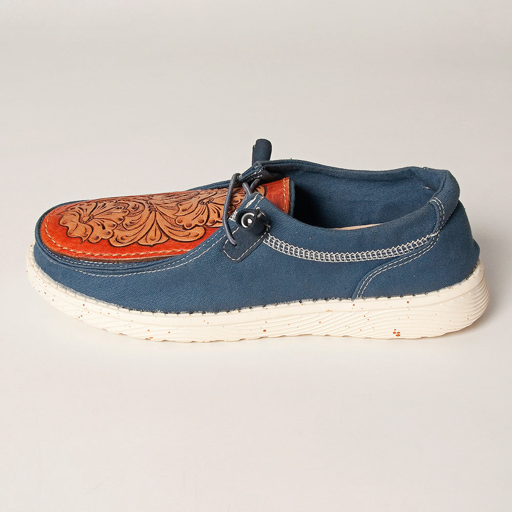 LC-ADFT133NV11-7 Genuine leather trim shoe footwear slip on