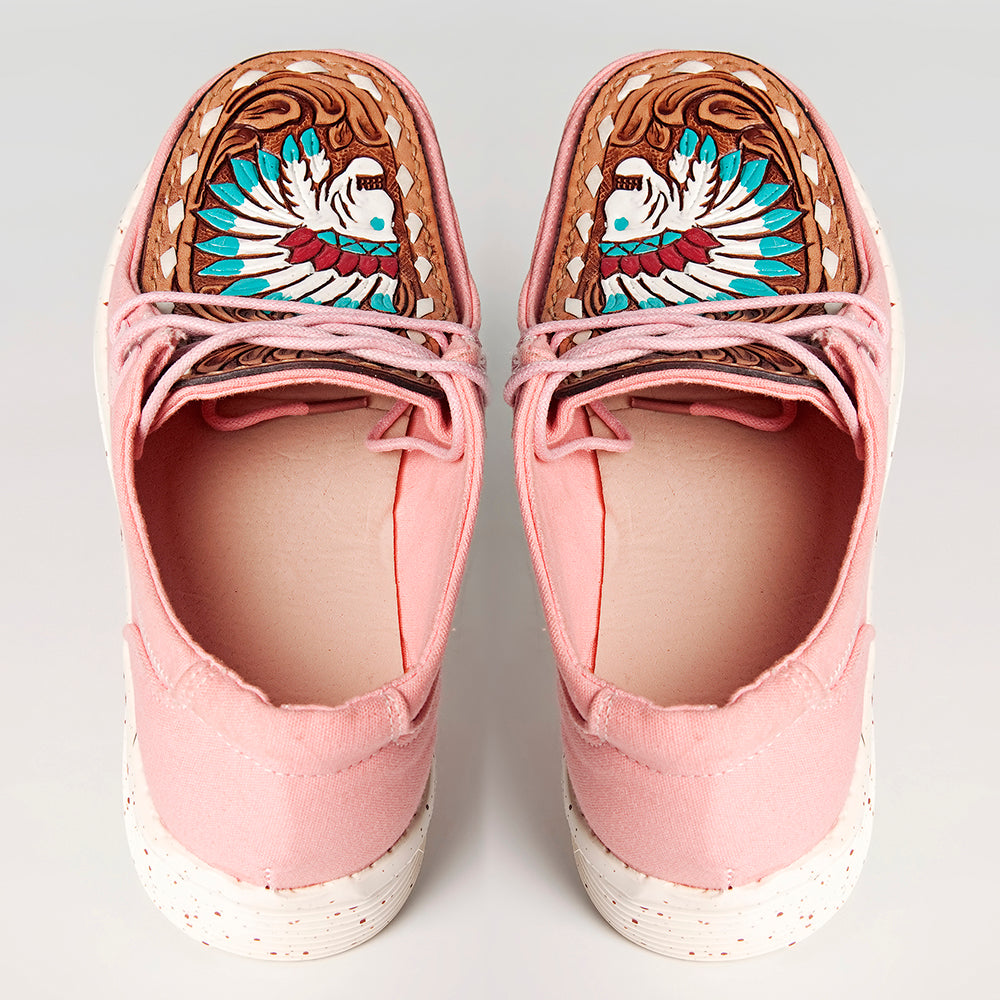 LC-ADFT133PK1 Genuine leather trim shoe footwear slip on